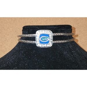 Florida Gator Silver Toned Cuff Ladies Bracelet